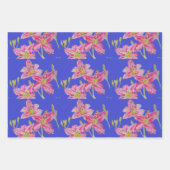 Paarse Iris maakt bloemen Waterverf schilderkunst Inpakpapier Vel (Voorkant 2)