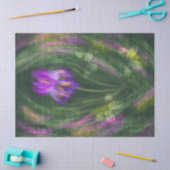 Paarse Iris met  Butterflies ontkoppelen Tissuepapier (Craft)