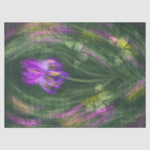 Paarse Iris met  Butterflies ontkoppelen Tissuepapier