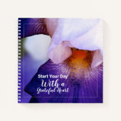 Paarse Iris met een voordelige prijsopgave Notitieboek (Voorkant)