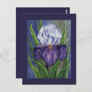 Paarse Iris Mini Collectible Prints Briefkaart