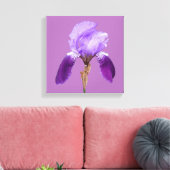 paarse iris moderne bloemenkunst canvas afdruk (Insitu (Woonkamer))