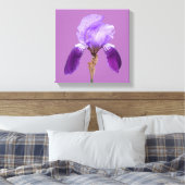 paarse iris moderne bloemenkunst canvas afdruk (Insitu (Slaapkamer))