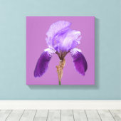 paarse iris moderne bloemenkunst canvas afdruk (Insitu (Houten vloer))
