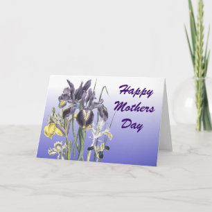 Paarse Iris Moederdag Kaart