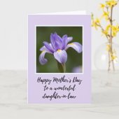 Paarse Iris Moederdagkaart Kaart (Gele Bloem)