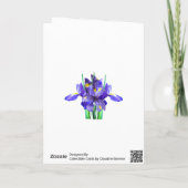 Paarse Iris Moederdagkaart Kaart (Achterkant)