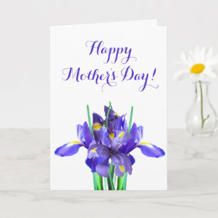 Paarse Iris Moederdagkaart Kaart