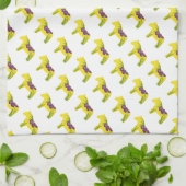 Paarse Iris MoJo Kitchen Towel Theedoek (Gevouwen)