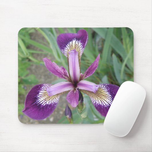 Paarse Iris Mousepad Muismat (Met muis)