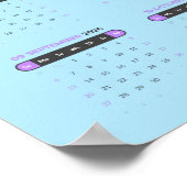 Paarse Iris Muurkalender 2026 Poster (Hoek)