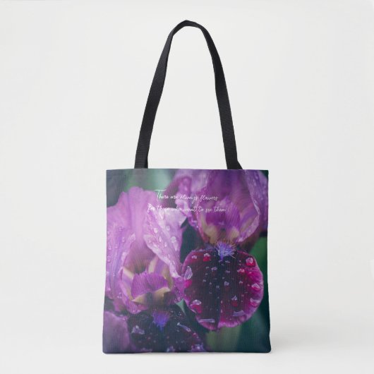 Paarse iris na regen tote bag (Voorkant)