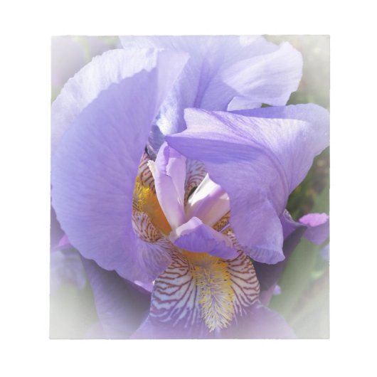 paarse iris notitieblok (Voorkant)