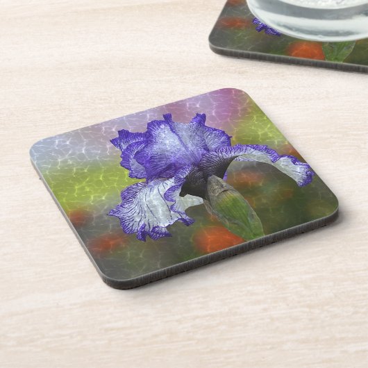  Paarse Iris Onderzetter (Linkerzijde)