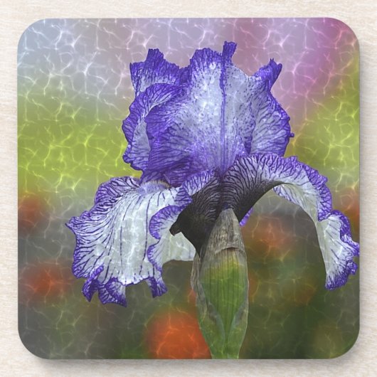  Paarse Iris Onderzetter (Voorkant)