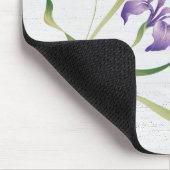 Paarse Iris op hout Muismat (Hoek)