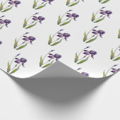 Paarse Iris op White Cadeaupapier (Hoek)