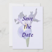 Paarse iris opslaan Datum Save The Date (Achterkant)