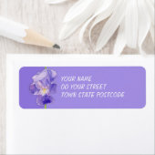 Paarse Iris paars Return Address Label (Insitu)