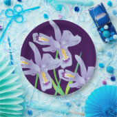 Paarse Iris Paper Party Borden Papieren Bordje (Feest)