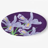Paarse Iris Paper Party Borden Papieren Bordje (Gekanteld)