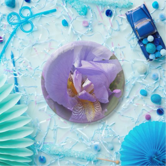 paarse iris papieren bordje (Feest)