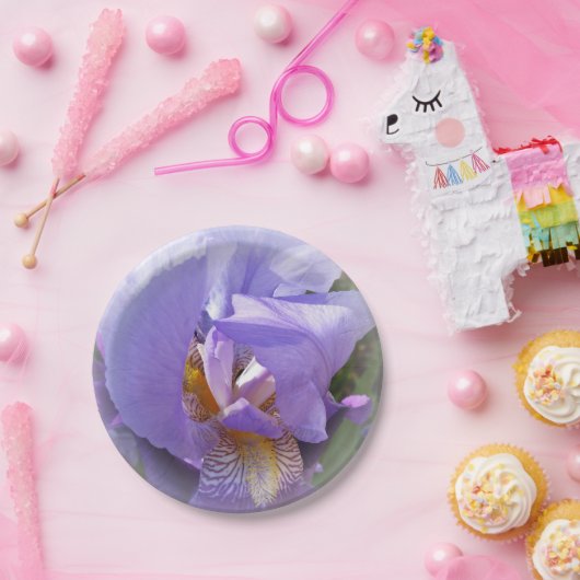 paarse iris papieren bordje (Feest)