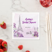 Paarse Iris Parijs Franse Speciale Gelegenheid Servet (Insitu)