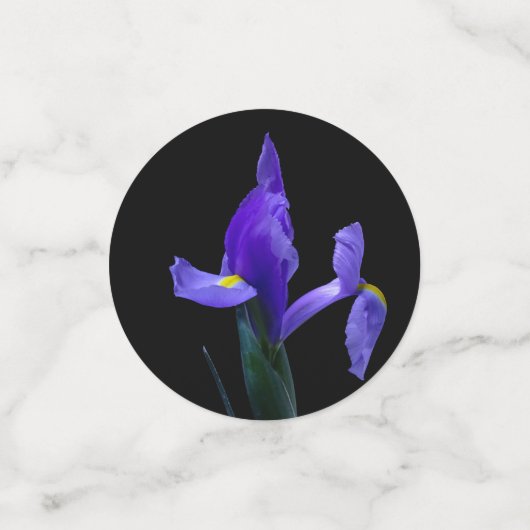 Paarse Iris Party Table Confetti (Kleine voorkant)