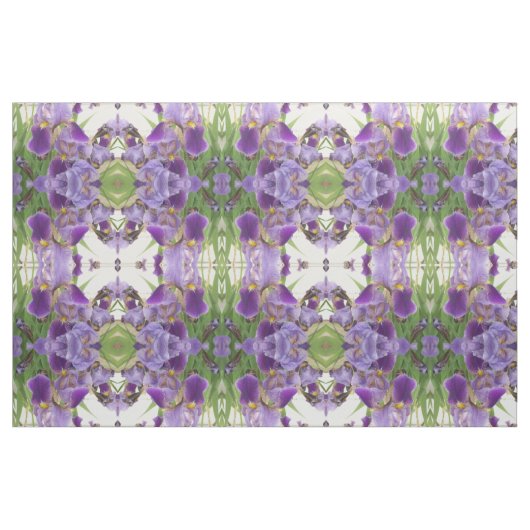Paarse iris patroon stof (Yard (91,4 cm))