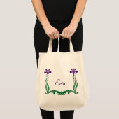 Paarse Iris Persoonlijk Tote Bag (Voorkant (product))