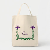 Paarse Iris Persoonlijk Tote Bag (Voorkant)