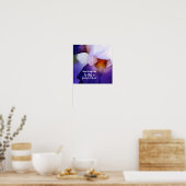 Paarse Iris Photo Grateful Heart Quote Poster (Keuken)