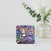 Paarse Iris Pixie Girl Informatiekaartje (Staand voorkant)