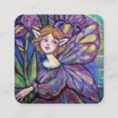 Paarse Iris Pixie Girl Informatiekaartje (Voorkant)