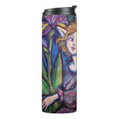 Paarse Iris Pixie Girl Thermosbeker (Gedraaid links)
