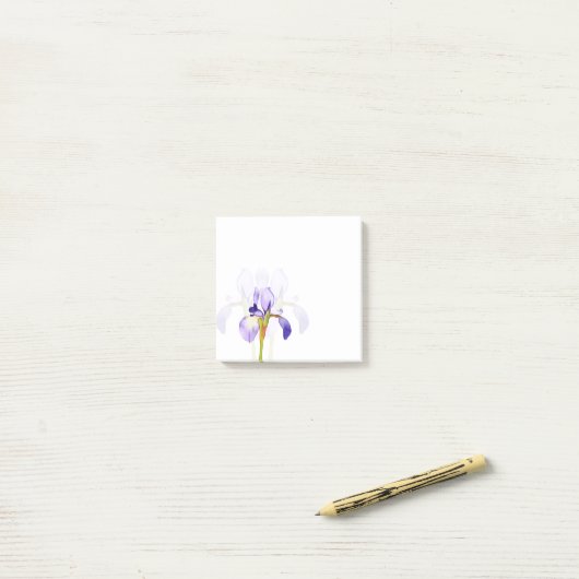 Paarse Iris Post-it® Notes (Op bureau)