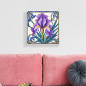 Paarse Iris Pracht Canvas Afdruk (Insitu (Woonkamer))