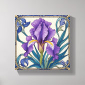 Paarse Iris Pracht Canvas Afdruk (Voorkant)