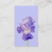 Paarse Iris-profielkaart Visitekaartje (Achterkant)