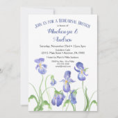 Paarse Iris Rehearsal Brunch Uitnodiging (Voorkant)