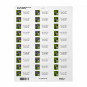 Paarse Iris Return Address Labels (Full Sheet)