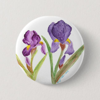 Paarse Iris Ronde Button 5,7 Cm