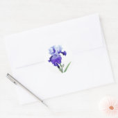 paarse iris ronde sticker (Envelop)
