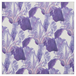 Paarse Iris schilderij botanische kunstpatroon Stof