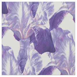 Paarse Iris schilderij botanische kunstpatroon Stof