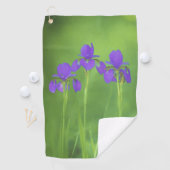 Paarse Iris Schilderij - Originele Bloem Kunst Golfhanddoek (Insitu)