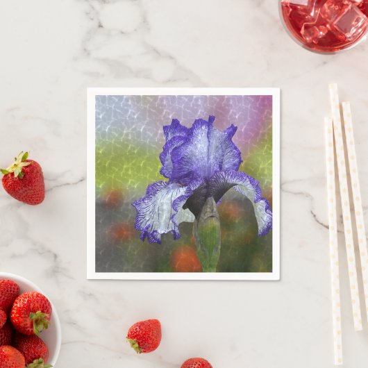  Paarse Iris Servetten (Insitu)