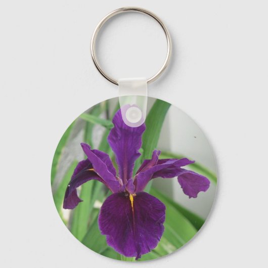 Paarse Iris Sleutelhanger (Voorkant)