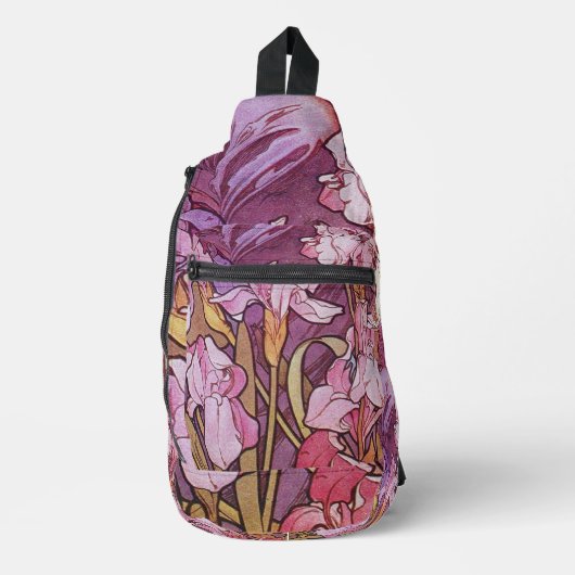 Paarse Iris Sling Bag (Voorkant)